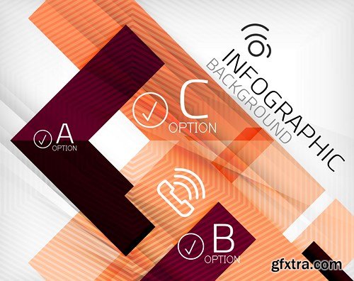 Abstract Backgrounds &amp; Infographics Collection 3, 25xEPS