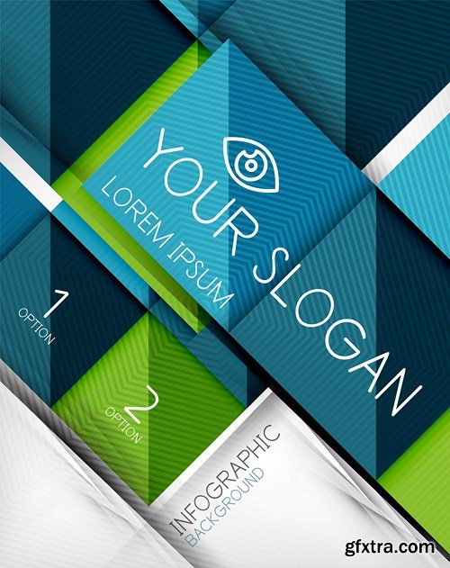 Abstract Backgrounds &amp; Infographics Collection 3, 25xEPS