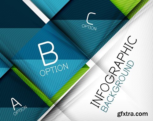 Abstract Backgrounds &amp; Infographics Collection 3, 25xEPS