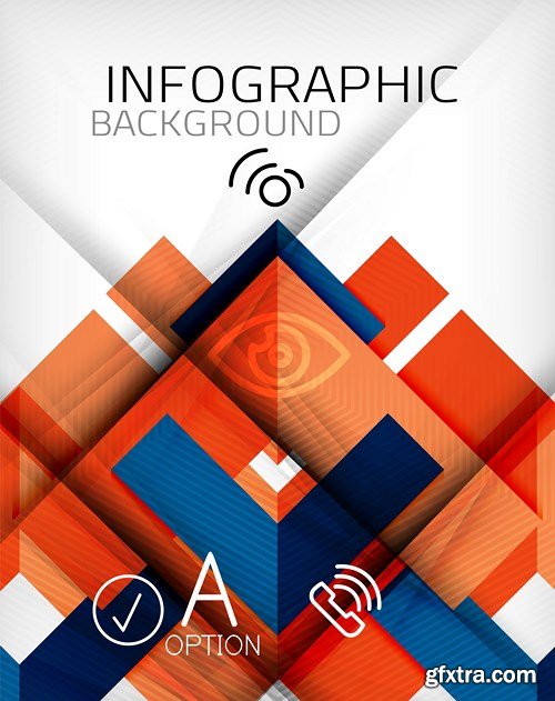 Abstract Backgrounds &amp; Infographics Collection 3, 25xEPS