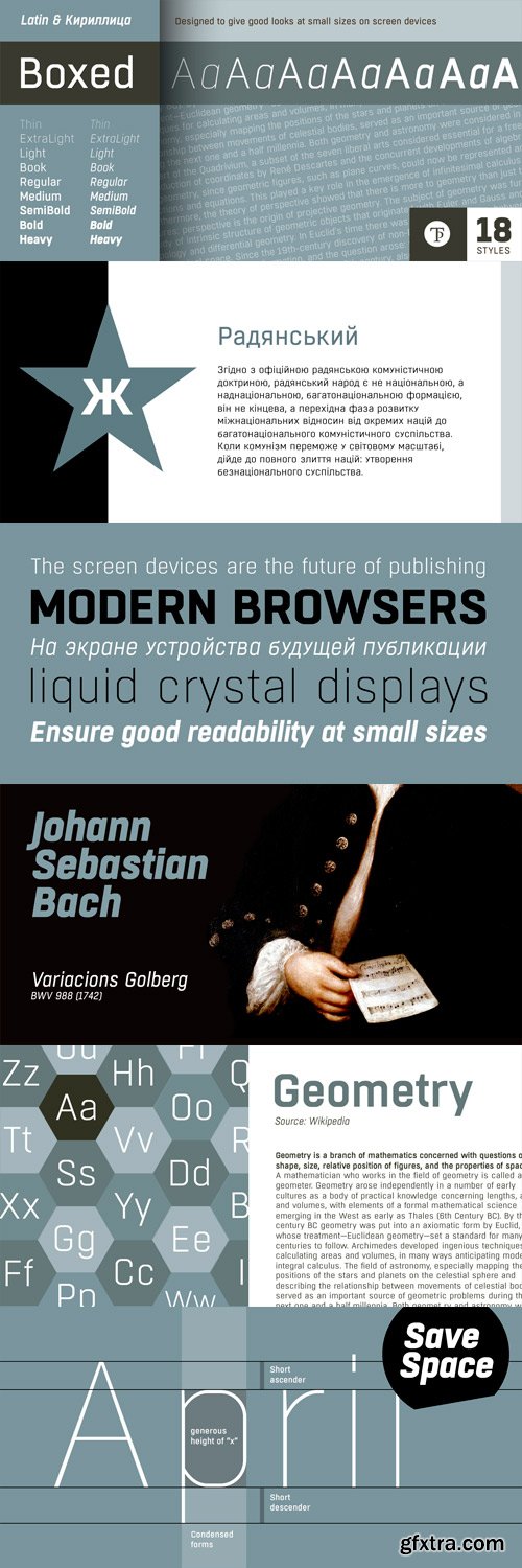 Boxed Font Family - 18 Fonts for $98