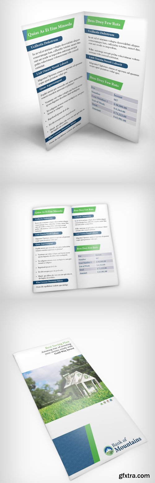 2 Pages Brochures Mock up Templates