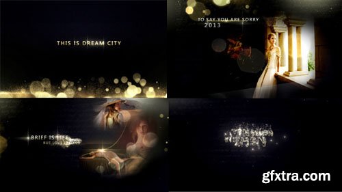 Videohive - Gold Particles Photo And Postcard Opener 4671543