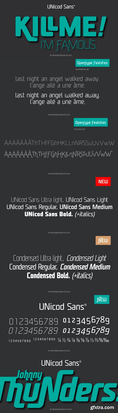Unicod Sans Font Family 18xOTF