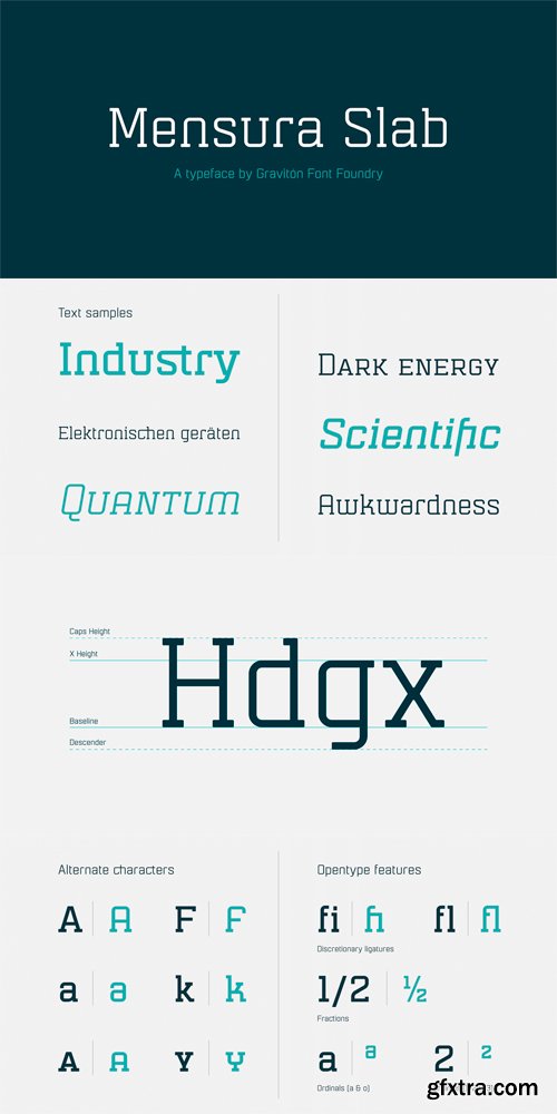 Mensura Slab Font Family - 4 Fonts for $75 Mensura Slab Font Family - 4 Fonts for $75