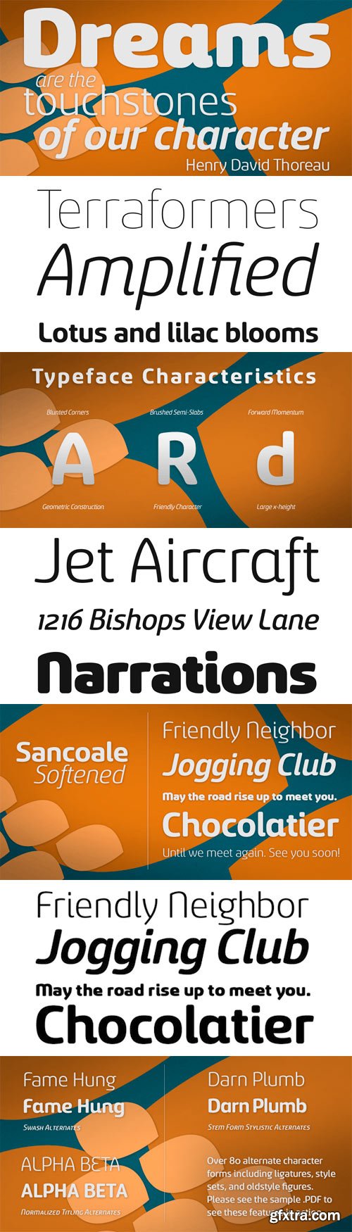 Sancoale Softened Font Family - 12 Fonts for $152