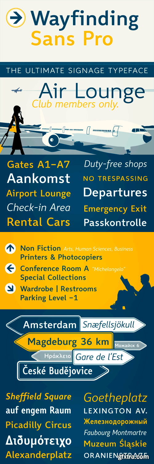 Wayfinding Sans Pro Font Family - 20 Fonts for $749