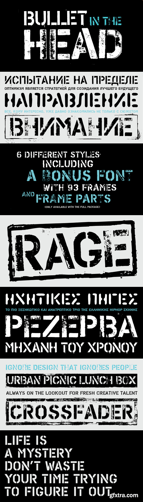 PF Stamps Pro Font Family - 6 Fonts for $395