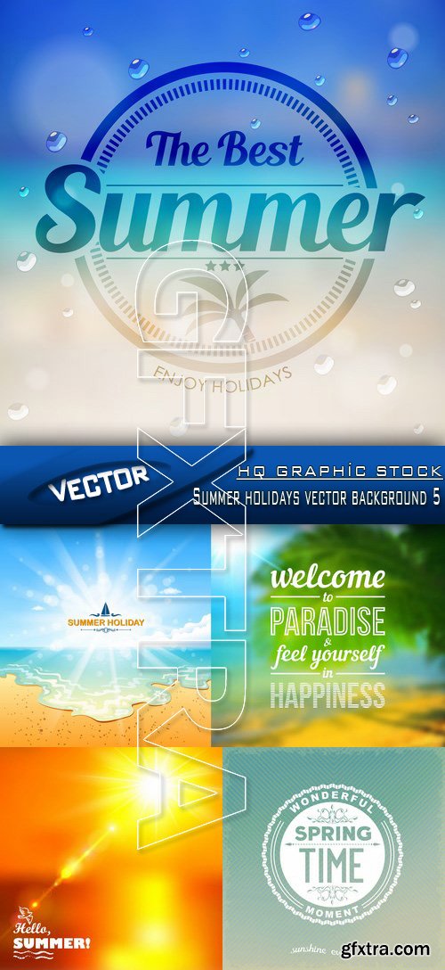 Stock Vector - Summer holidays vector background 5 Stock Vector - Summer holidays vector background 5