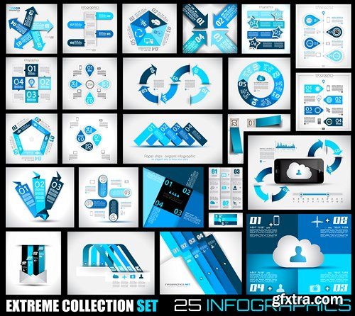 Collection of Infographics #100, 25xEPS Collection of Infographics #100, 25xEPS