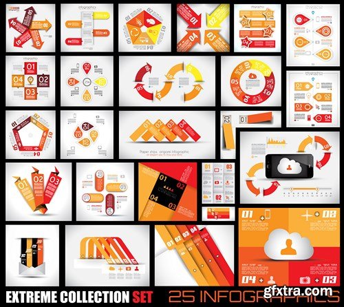 Collection of Infographics #100, 25xEPS Collection of Infographics #100, 25xEPS