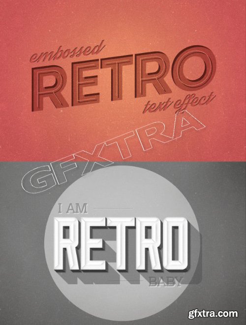 3D Retro and Vintage Text Effects Pack 4