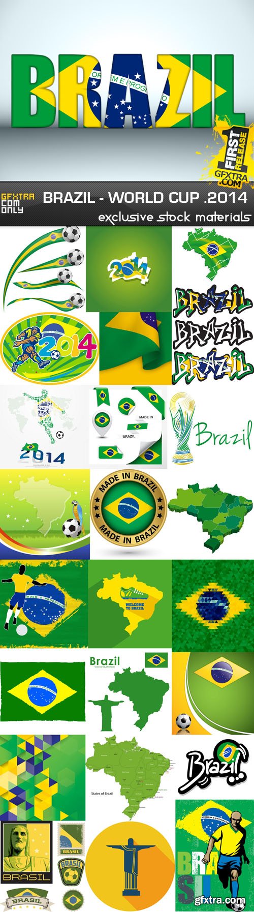 Brazil - FIFA World Cup 2014, 25xEPS