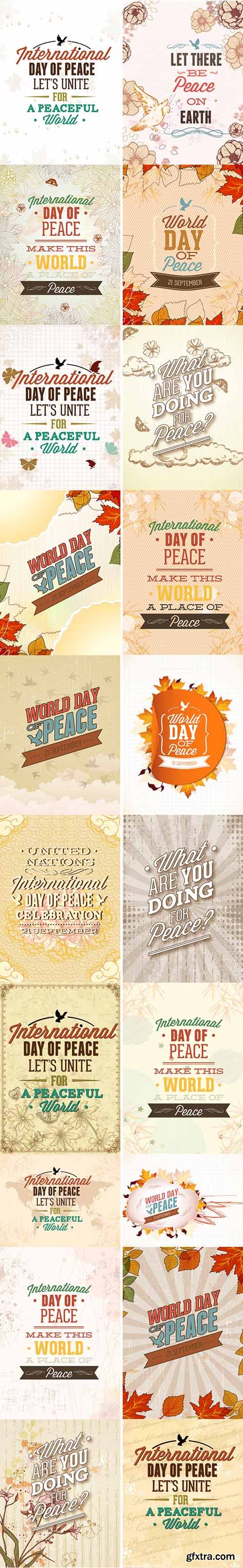 30 International Day of Peace Vector Collection