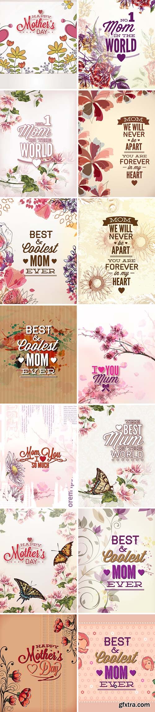 30 Mothers Day 2014 Vector Collection 11