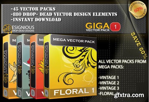 Designious - 6 Giga Vector Packs 2000+ EPS