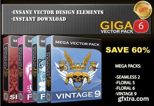 Designious - 6 Giga Vector Packs 2000+ EPS