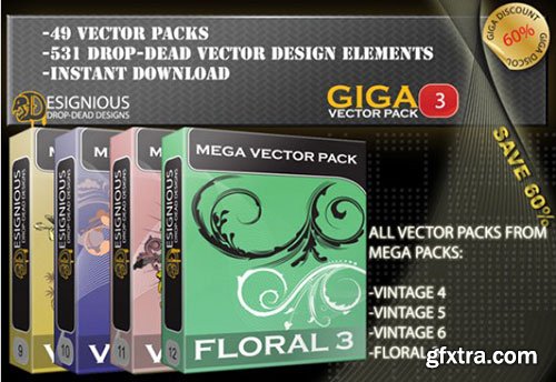 Designious - 6 Giga Vector Packs 2000+ EPS
