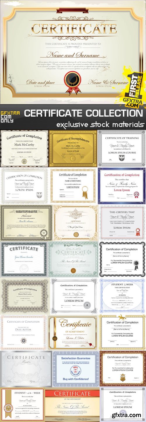 Certificate Collection, 25xEPS Certificate Collection, 25xEPS