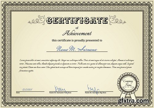 Certificate Collection, 25xEPS Certificate Collection, 25xEPS