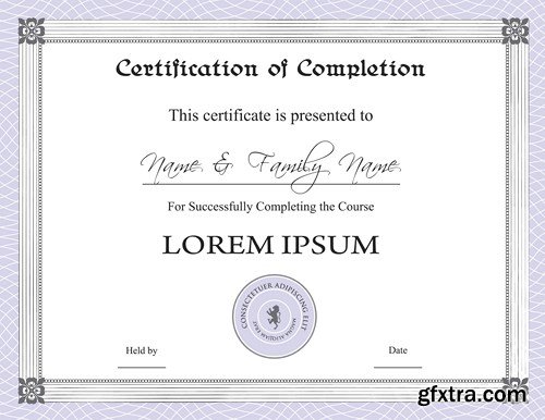 Certificate Collection, 25xEPS Certificate Collection, 25xEPS