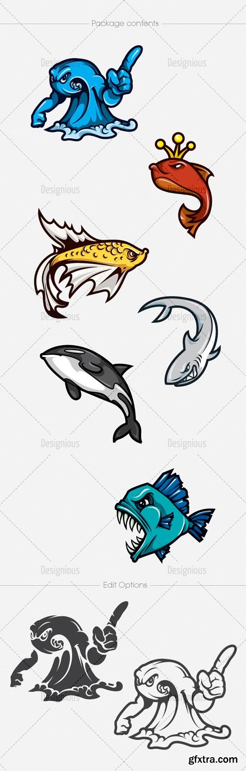 Designious - Mascots Vector Mega Pack, 60 Mascots in 10 EPS Designious - Mascots Vector Mega Pack, 60 Mascots in 10 EPS