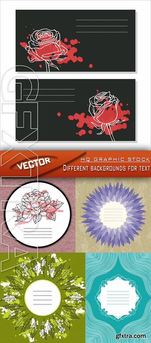 Stock Vector - Different backgrounds for text