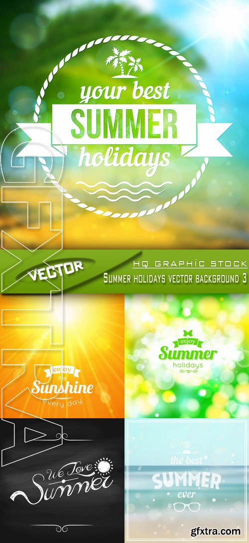 Stock Vector - Summer holidays vector background 3 Stock Vector - Summer holidays vector background 3