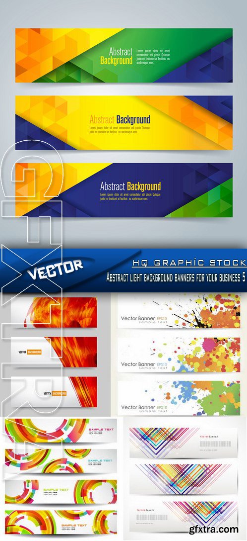 Stock Vector - Abstract light background banners for your business 5