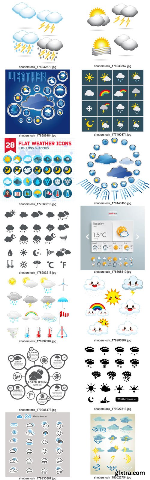 Stock Vectors - Weather, 25xEps