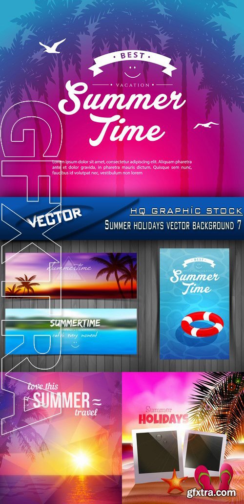 Stock Vector - Summer holidays vector background 7 Stock Vector - Summer holidays vector background 7