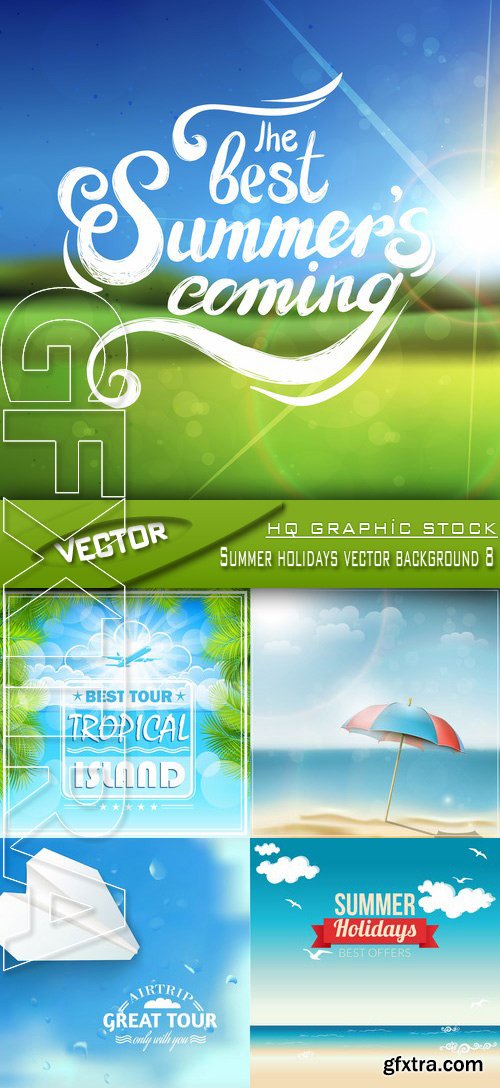 Stock Vector - Summer holidays vector background 8 Stock Vector - Summer holidays vector background 8