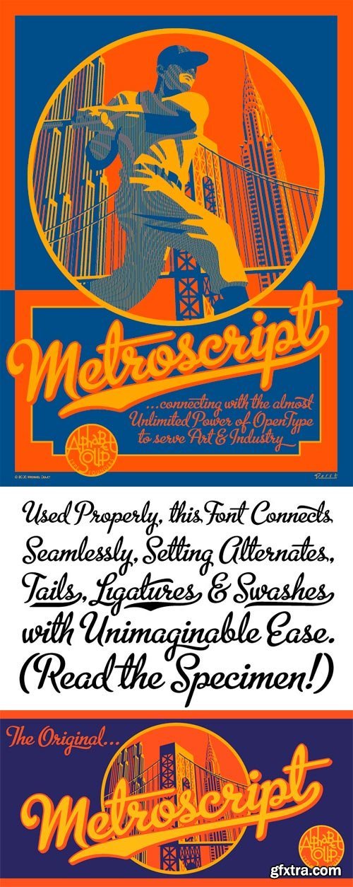 Metroscript - A Vintage Sport Style 5xOTF