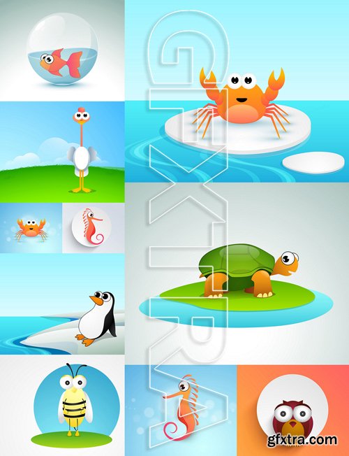 Funny Cartoons Vector Collection 4