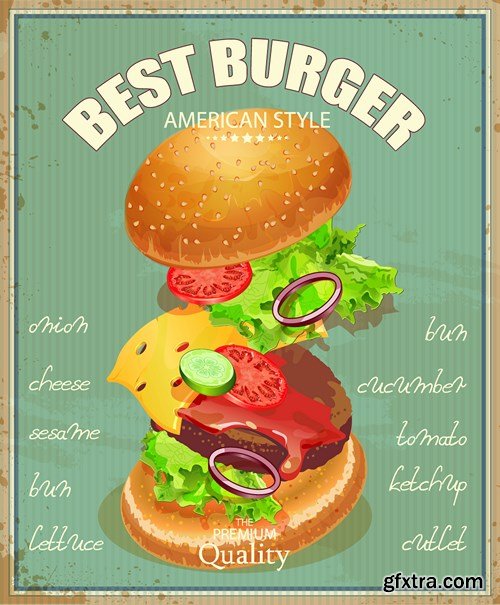 Stock Vector - Fast Food poster design backround