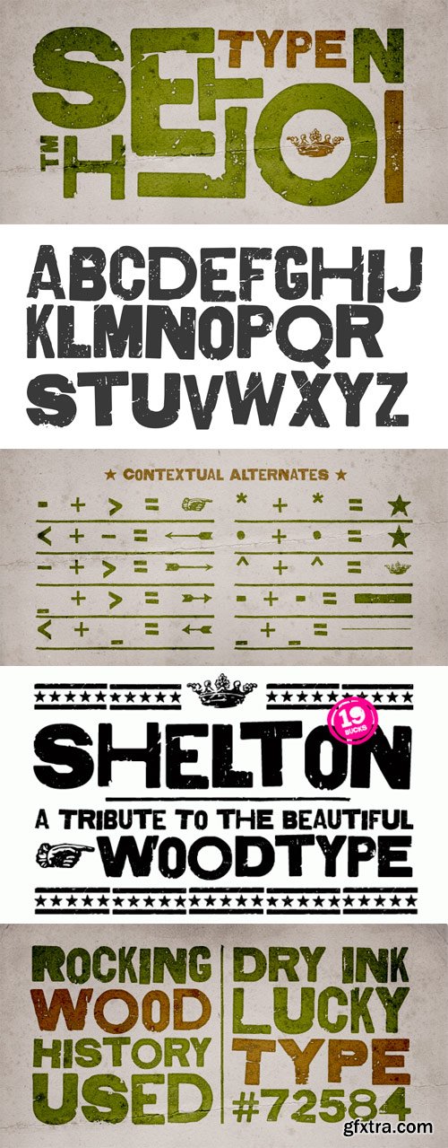 Shelton - Wood Type Feeling OTF