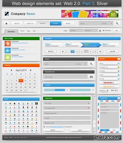 Vector Web Elements 25xEPS Vector Web Elements 25xEPS