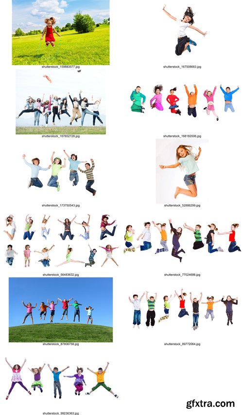 Stock Photos - Jumping kids, 25xJpg Stock Photos - Jumping kids, 25xJpg