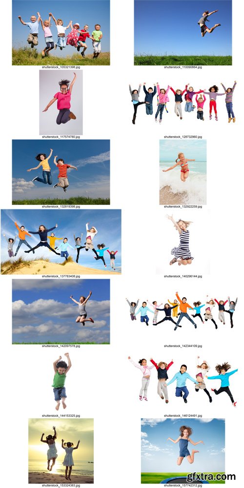 Stock Photos - Jumping kids, 25xJpg Stock Photos - Jumping kids, 25xJpg