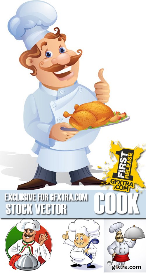 Stock Vectors - Cook and Chef, 25xEPS Stock Vectors - Cook and Chef, 25xEPS