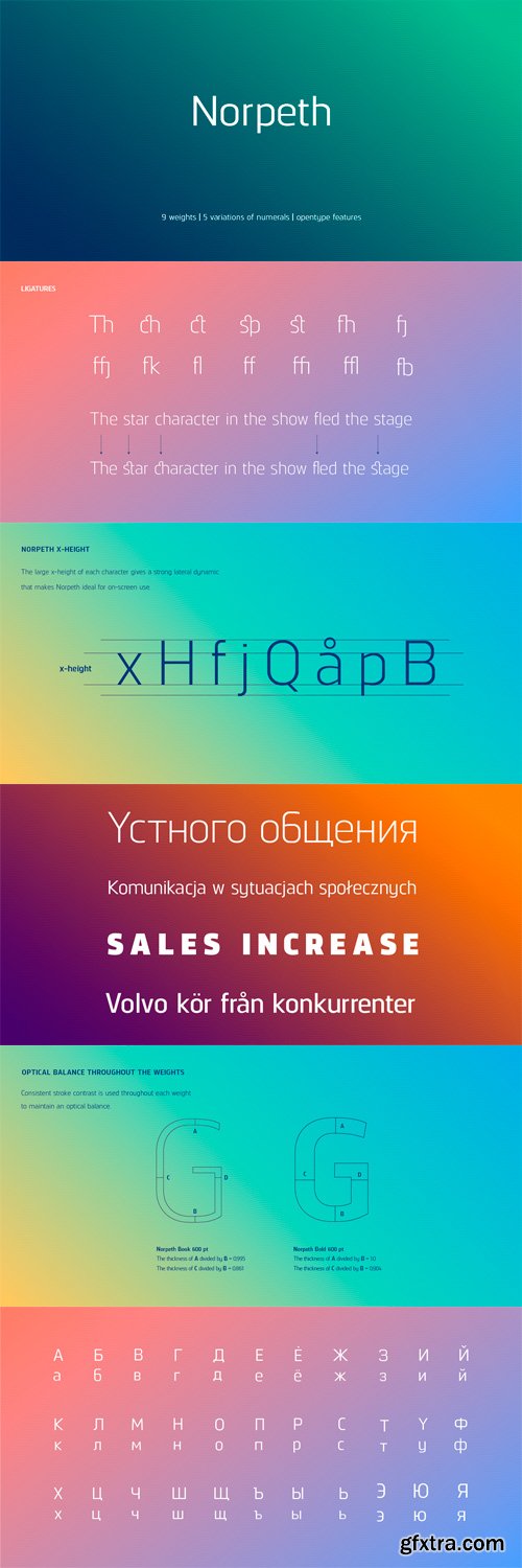 Norpeth - Modern Humanist Sans Serif Typeface 18xOTF