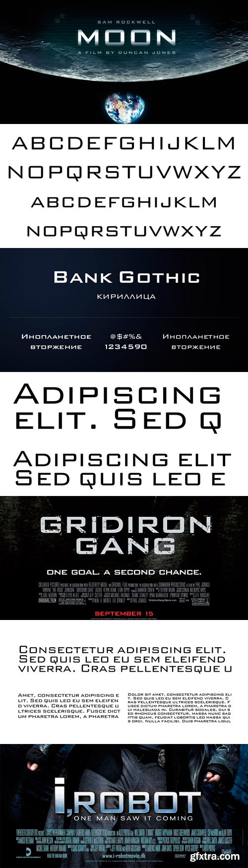 Bank Gothic Font Family - 2 Fonts for $47