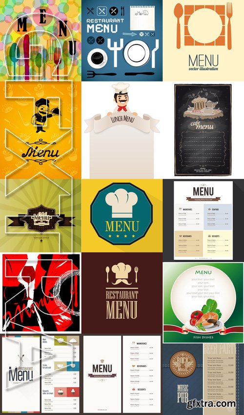 Stock Vectors - Menu Mix 3, 25xEps
