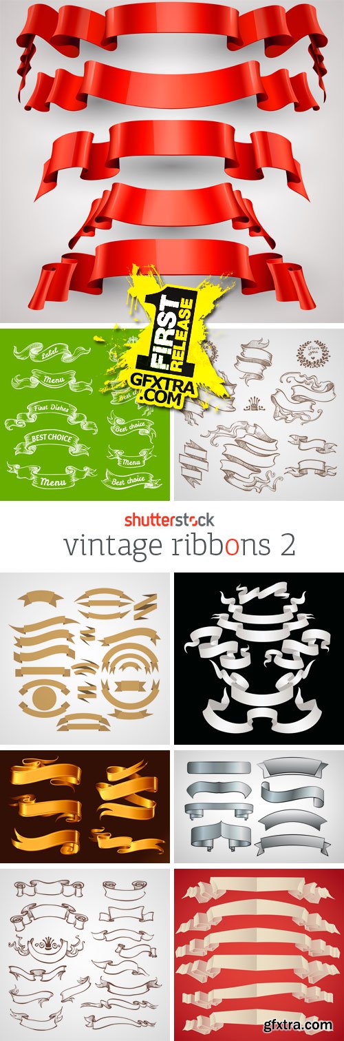 Amazing SS - Vintage Ribbons 2, 25xEPS Amazing SS - Vintage Ribbons 2, 25xEPS