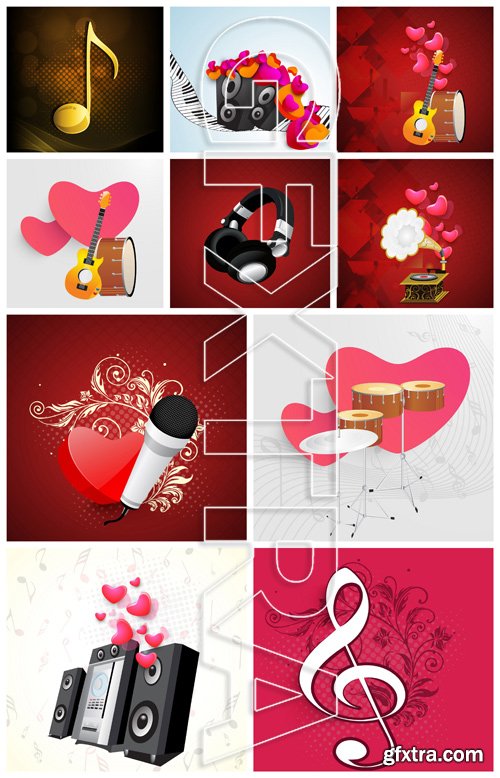 Music Vector Backgrounds Pack 14