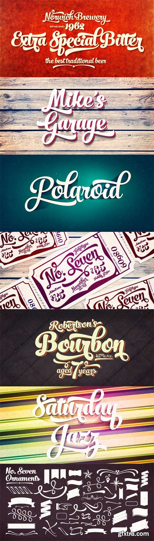 No. Seven Font Family - 5 Fonts for $65 No. Seven Font Family - 5 Fonts for $65