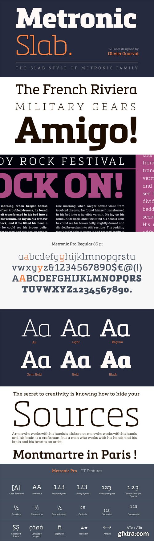 Metronic Slab Pro Font Family - 12 Fonts for $65 Metronic Slab Pro Font Family - 12 Fonts for $65