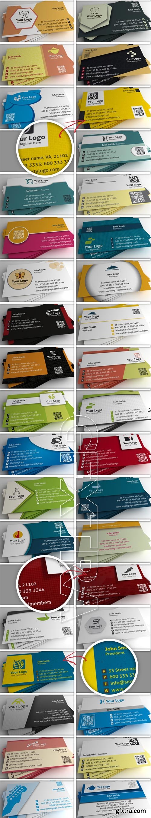 SmartyLogo - 60 Premium Business Card Templates PSD