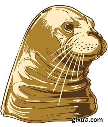 Animal Head Mascots 85xEPS [Tshirt-Factory]