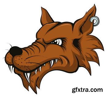 Animal Head Mascots 85xEPS [Tshirt-Factory]